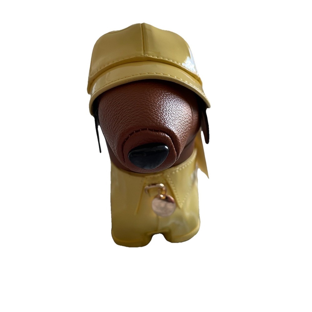Novelty Dachshund Dog Crossbody Purse Yellow Raincoat Sausage Dog Handbag NWT - Picture 6 of 9